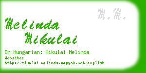 melinda mikulai business card